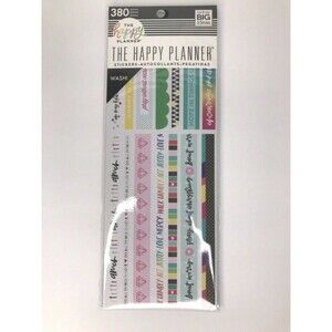The Happy Planner Washi Stickers 380 Pieces- NEW Sealed!